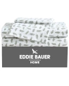 EDDIE BAUER EDDIE BAUER 200 THREAD COUNT LAUREL LEAVES COTTON PERCALE SHEET SET