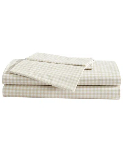 Eddie Bauer 200 Thread Count Little Gingham Cotton Percale Sheet Set