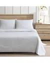 Eddie Bauer 200 Thread Count Ticking Stripe Percale Sheet Set In Grey