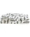 Eddie Bauer 200 Thread Count Wes Fish Face Cotton Percale Sheet Set