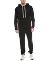 Eddie Bauer 2pc Hoodie Sweatshirt & Jogger Pant Set In Black