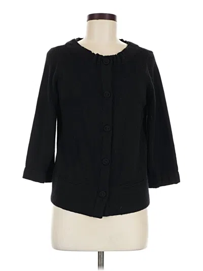 Pre-owned Eddie Bauer 3/4 Sleeve Button Down Shirt In Black