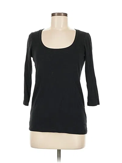 Pre-owned Eddie Bauer 3/4 Sleeve T-shirt In Black