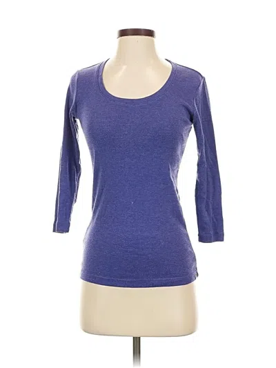 Pre-owned Eddie Bauer 3/4 Sleeve T-shirt In Blue