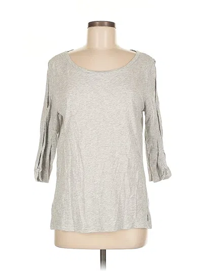 Pre-owned Eddie Bauer 3/4 Sleeve T-shirt In Gray