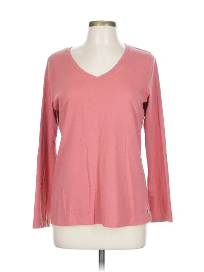 Pre-owned Eddie Bauer 3/4 Sleeve T-shirt In Pink