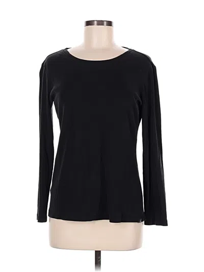 Pre-owned Eddie Bauer 3/4 Sleeve T-shirt In Black