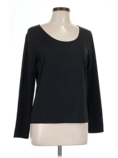 Pre-owned Eddie Bauer 3/4 Sleeve T-shirt In Black