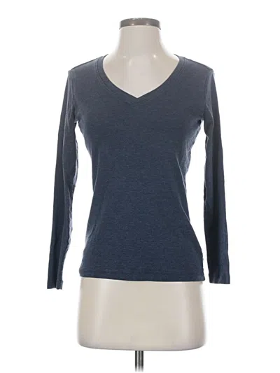 Pre-owned Eddie Bauer 3/4 Sleeve T-shirt In Blue