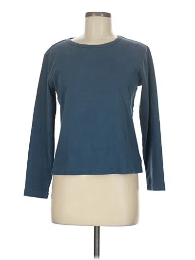 Pre-owned Eddie Bauer 3/4 Sleeve T-shirt In Blue