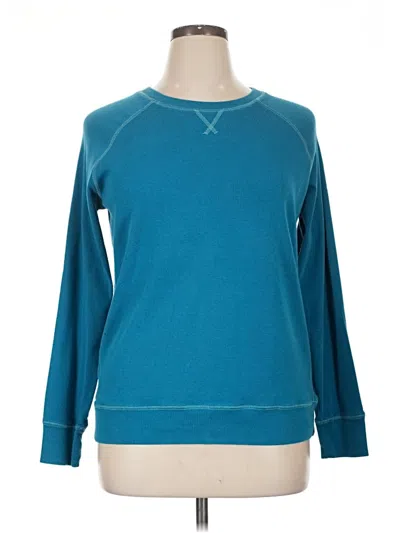 Pre-owned Eddie Bauer 3/4 Sleeve T-shirt In Blue