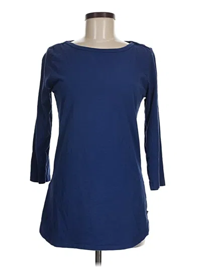 Pre-owned Eddie Bauer 3/4 Sleeve T-shirt In Blue