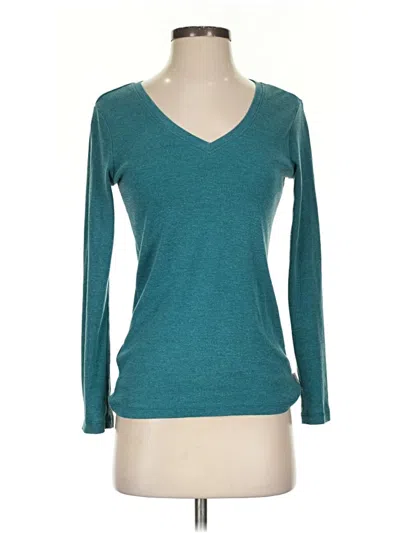 Pre-owned Eddie Bauer 3/4 Sleeve T-shirt In Blue