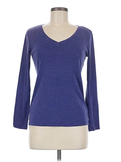 Pre-owned Eddie Bauer 3/4 Sleeve T-shirt In Blue