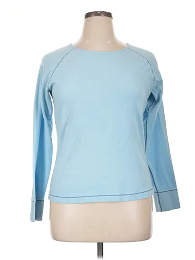 Pre-owned Eddie Bauer 3/4 Sleeve T-shirt In Blue