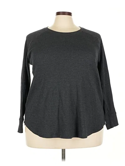 Pre-owned Eddie Bauer 3/4 Sleeve T-shirt In Gray