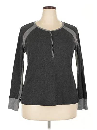 Pre-owned Eddie Bauer 3/4 Sleeve T-shirt In Gray