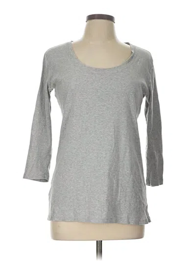 Pre-owned Eddie Bauer 3/4 Sleeve T-shirt In Gray