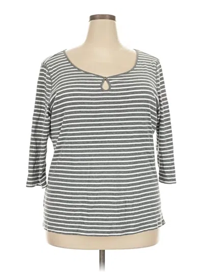 Pre-owned Eddie Bauer 3/4 Sleeve T-shirt In Gray