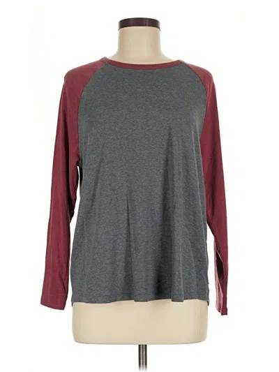 Pre-owned Eddie Bauer 3/4 Sleeve T-shirt In Gray