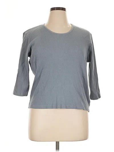 Pre-owned Eddie Bauer 3/4 Sleeve T-shirt In Gray