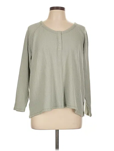Pre-owned Eddie Bauer 3/4 Sleeve T-shirt In Green