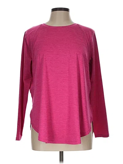 Pre-owned Eddie Bauer 3/4 Sleeve T-shirt In Pink
