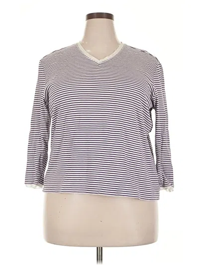 Pre-owned Eddie Bauer 3/4 Sleeve T-shirt In Purple