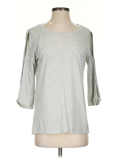 Pre-owned Eddie Bauer 3/4 Sleeve T-shirt In Silver