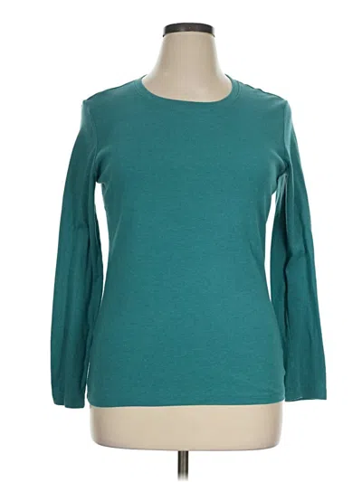 Pre-owned Eddie Bauer 3/4 Sleeve T-shirt In Teal