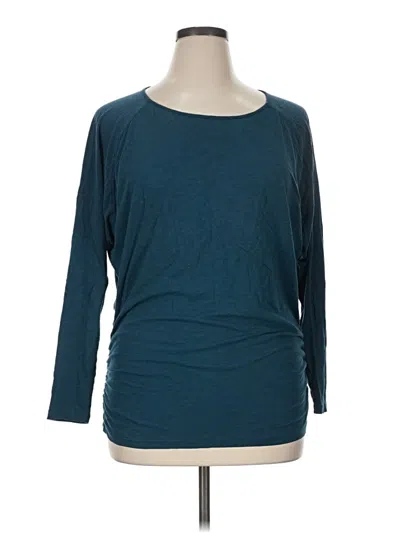 Pre-owned Eddie Bauer 3/4 Sleeve T-shirt In Teal