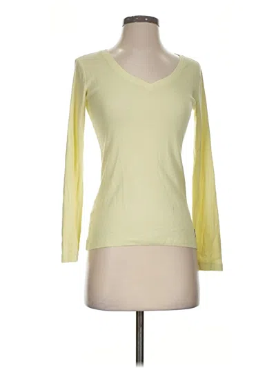 Pre-owned Eddie Bauer 3/4 Sleeve T-shirt In Yellow