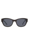 Eddie Bauer 51mm Oval Polarized Sunglasses In Black