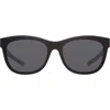 Eddie Bauer 54mm Round Polarized Sunglasses In Black