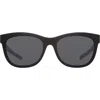 Eddie Bauer 54mm Round Polarized Sunglasses In Black/gray