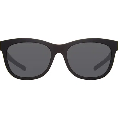 Eddie Bauer 54mm Round Polarized Sunglasses In Black