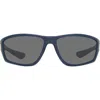 Eddie Bauer 64mm Rectangle Sunglasses In Blue/gray