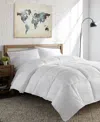 Eddie Bauer All Seasons 400 Thread Count Down Alternative Striped Luxury Oversized Duvet Insert, Queen In White
