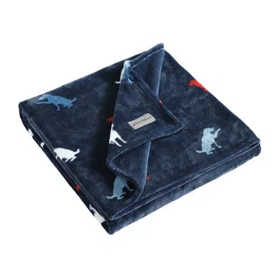 Eddie Bauer Americana Ultra Soft Plush Fleece Throw Blankets In Buddy The Dog