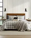 Eddie Bauer Ashland Plaid Cotton Reversible 3-pc. Comforter Set, King In White