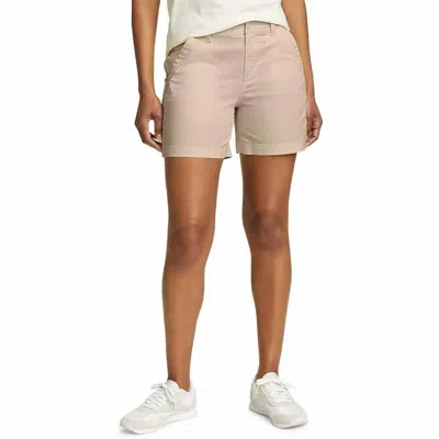Eddie Bauer Aspire Stretch Cotton Chino Shorts In Light Khaki In Pink