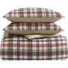Eddie Bauer Astoria Plaid Reversible Duvet Cover Set In Red Multi
