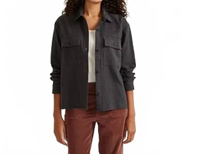 Eddie Bauer Ballard Flap Pocket Novelty Button Up Shirt In Gray In Black