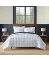 Eddie Bauer Beach Pine Plaid Comforter Set In White