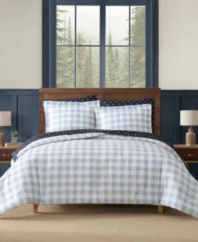 Eddie Bauer Beach Pine Plaid Comforter Set In Blue