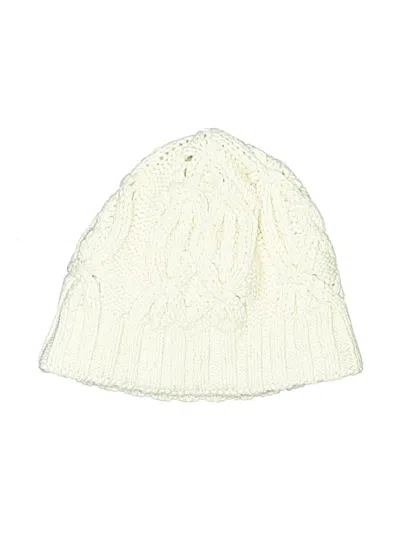 Pre-owned Eddie Bauer Beanie Hat In Ivory