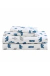 Eddie Bauer Bear Mountain Cotton Flannel Sheet Set In Grey