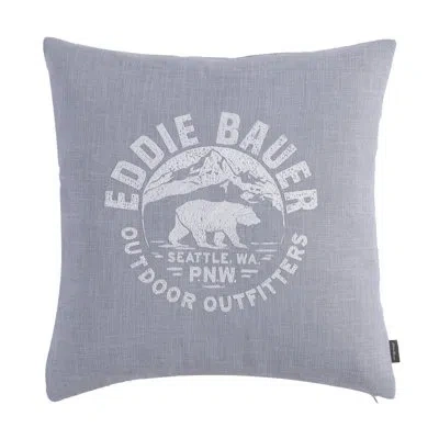 Eddie Bauer Bear Outdoor Outfitters Grey Throw Pillow Cover