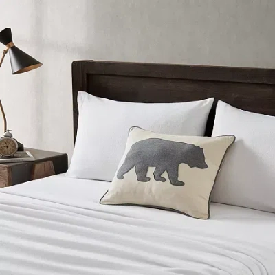 Eddie Bauer Bear Rectangular Throw Pillow In Gray