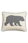 Eddie Bauer Bear Throw Pillow In Grey